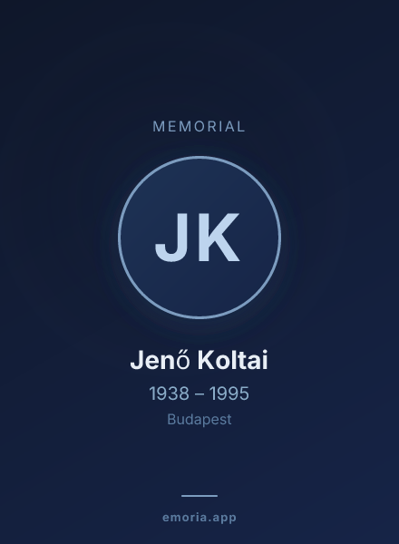 Memorial portrait of Jenő Koltai