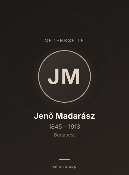 Gedenkportrait von Jenő Madarász
