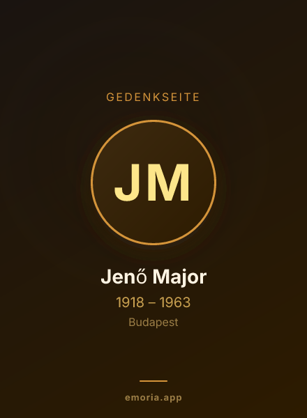 Gedenkportrait von Jenő Major