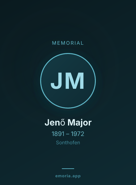 Memorial portrait of Jenő Major