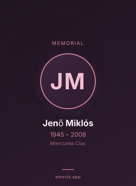 Memorial portrait of Jenő Miklós