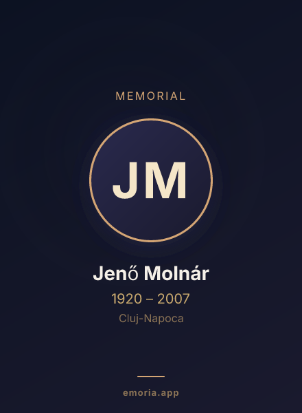 Memorial portrait of Jenő Molnár