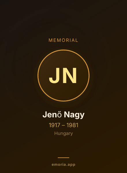 Memorial portrait of Jenő Nagy