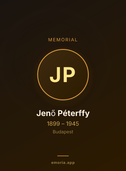 Memorial portrait of Jenő Péterffy