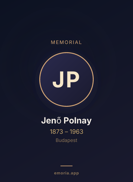 Memorial portrait of Jenő Polnay