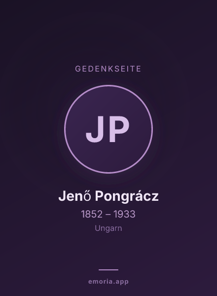 Gedenkportrait von Jenő Pongrácz