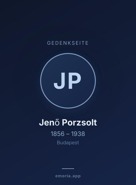 Gedenkportrait von Jenő Porzsolt