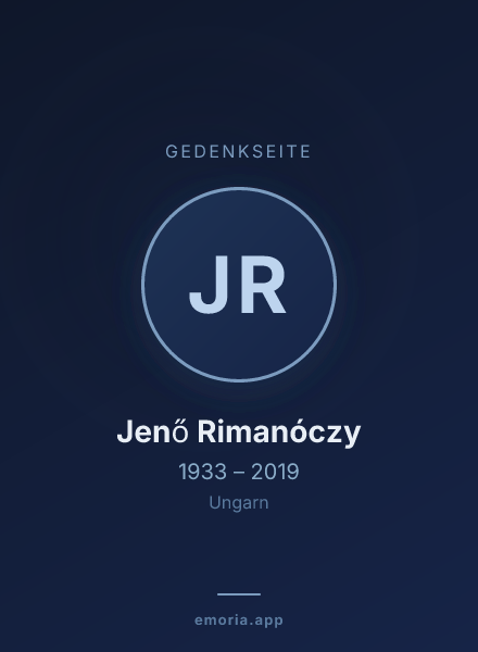 Gedenkportrait von Jenő Rimanóczy
