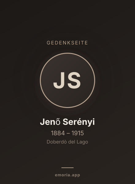 Gedenkportrait von Jenő Serényi