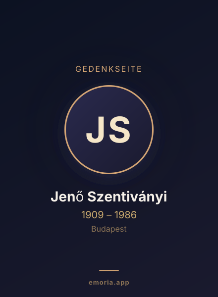 Gedenkportrait von Jenő Szentiványi