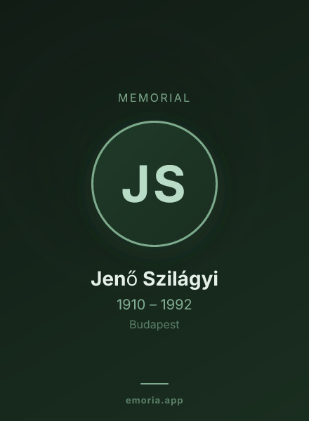 Memorial portrait of Jenő Szilágyi