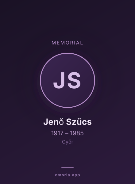 Memorial portrait of Jenő Szücs