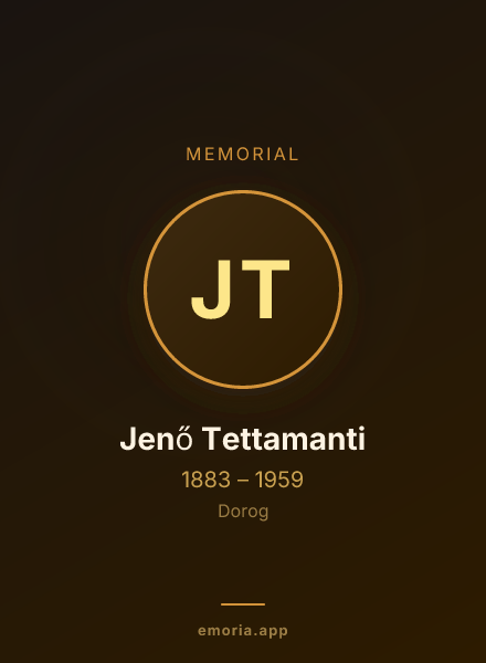 Memorial portrait of Jenő Tettamanti