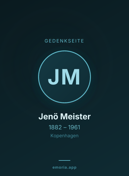 Gedenkportrait von Jenö Meister