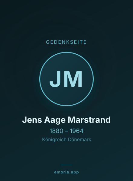 Gedenkportrait von Jens Aage Marstrand