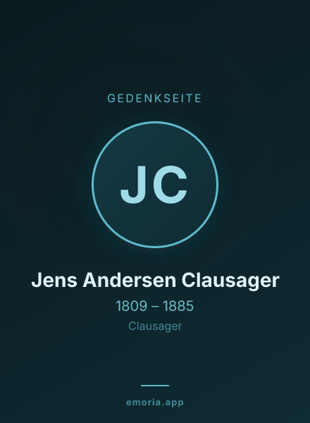 Gedenkportrait von Jens Andersen Clausager