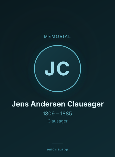 Memorial portrait of Jens Andersen Clausager