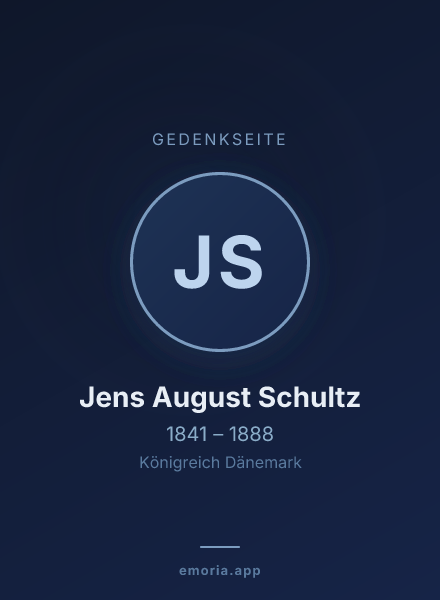 Gedenkportrait von Jens August Schultz