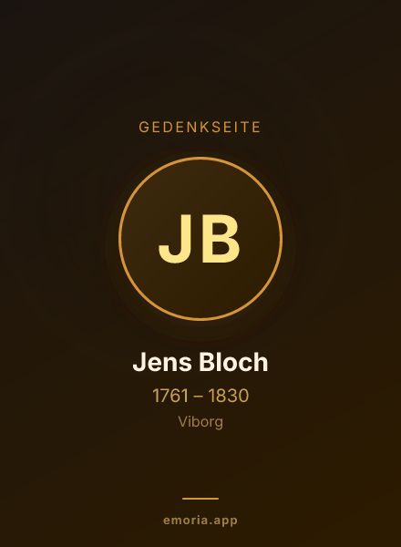 Gedenkportrait von Jens Bloch