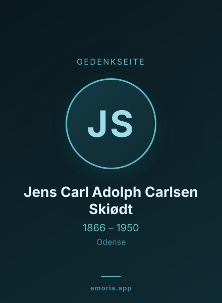 Gedenkportrait von Jens Carl Adolph Carlsen Skiødt