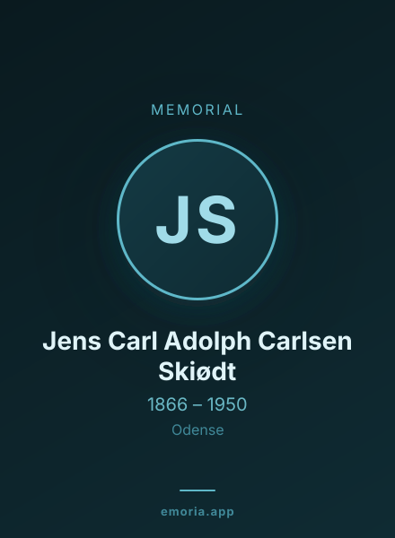Memorial portrait of Jens Carl Adolph Carlsen Skiødt