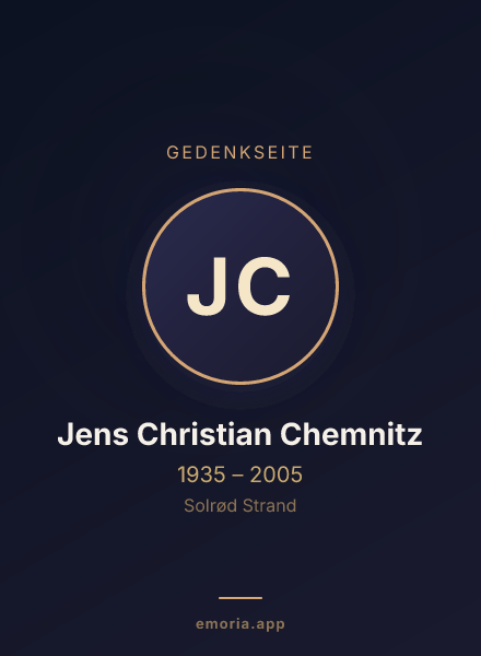 Gedenkportrait von Jens Christian Chemnitz