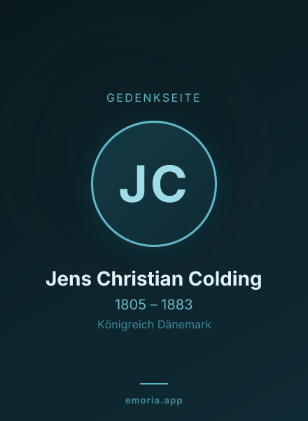 Gedenkportrait von Jens Christian Colding