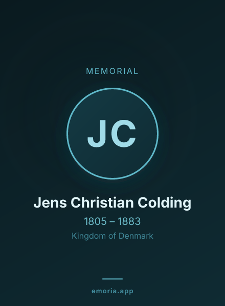 Memorial portrait of Jens Christian Colding