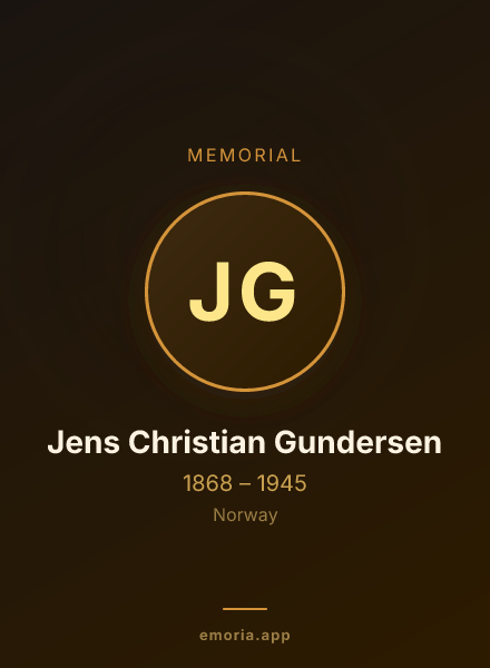 Memorial portrait of Jens Christian Gundersen