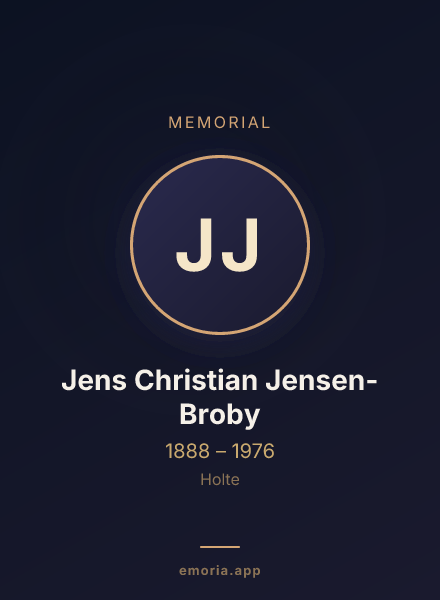 Memorial portrait of Jens Christian Jensen-Broby
