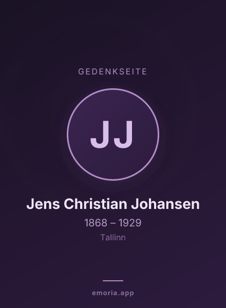 Gedenkportrait von Jens Christian Johansen