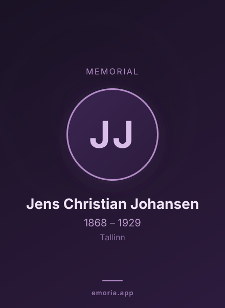 Memorial portrait of Jens Christian Johansen