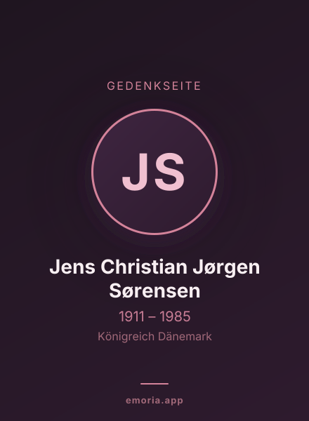 Gedenkportrait von Jens Christian Jørgen Sørensen