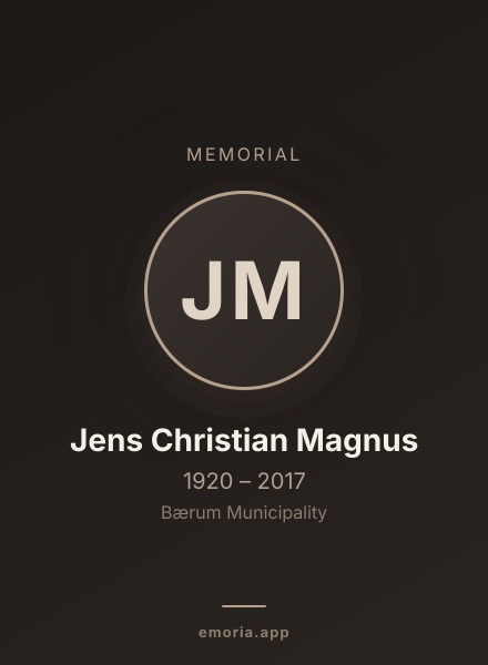 Memorial portrait of Jens Christian Magnus