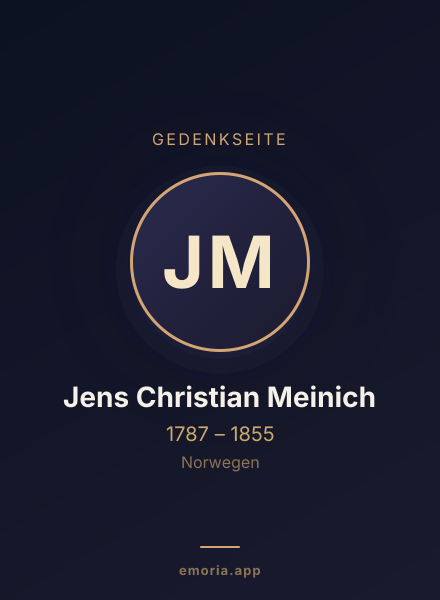Gedenkportrait von Jens Christian Meinich