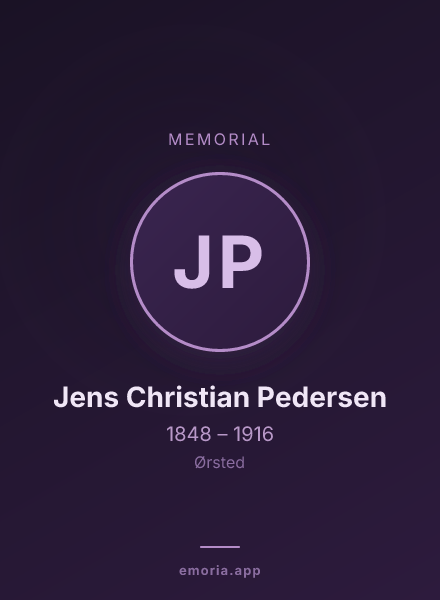 Memorial portrait of Jens Christian Pedersen