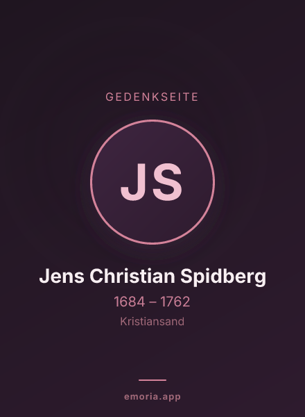 Gedenkportrait von Jens Christian Spidberg