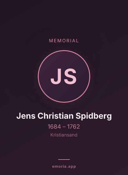 Memorial portrait of Jens Christian Spidberg