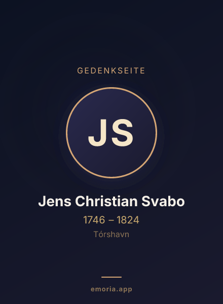 Gedenkportrait von Jens Christian Svabo