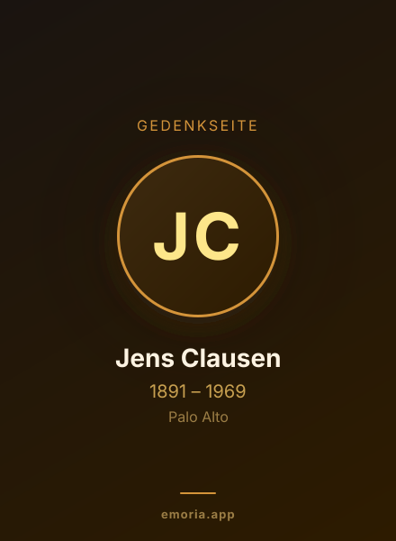 Gedenkportrait von Jens Clausen