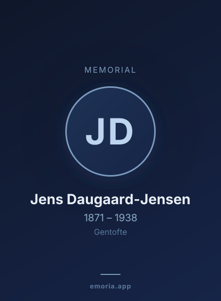 Memorial portrait of Jens Daugaard-Jensen