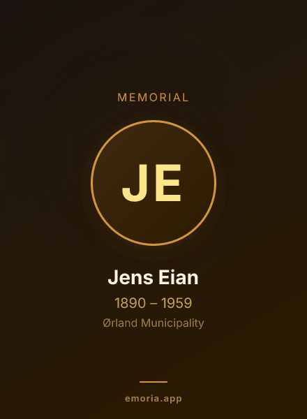 Memorial portrait of Jens Eian