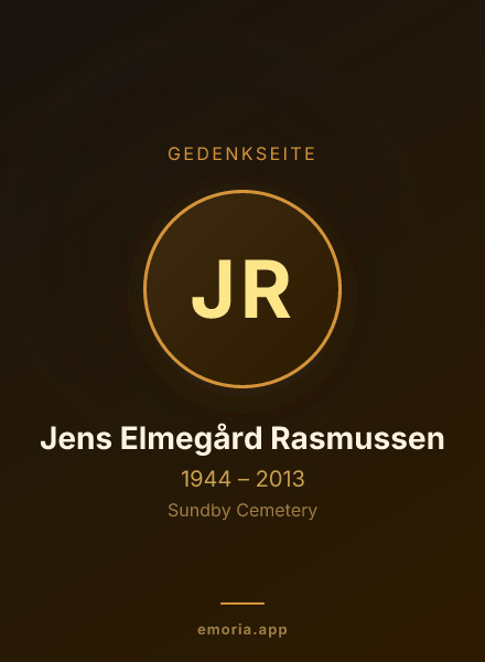 Gedenkportrait von Jens Elmegård Rasmussen
