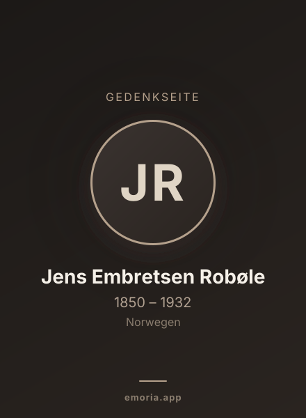 Gedenkportrait von Jens Embretsen Robøle