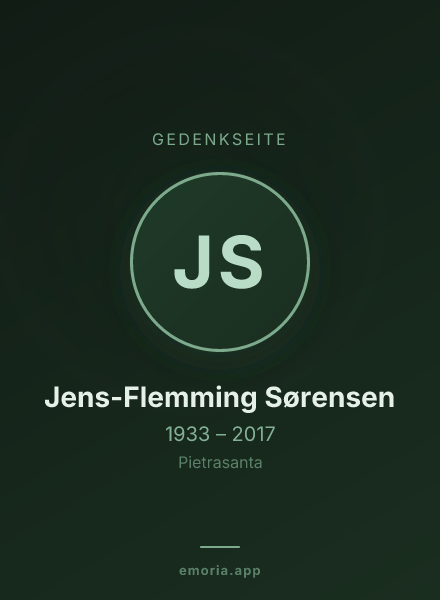 Gedenkportrait von Jens-Flemming Sørensen