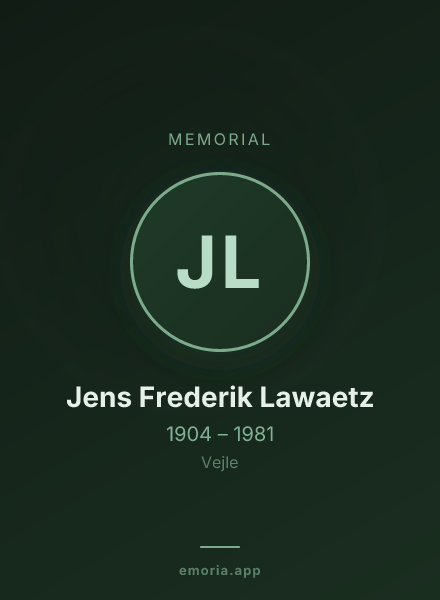 Memorial portrait of Jens Frederik Lawaetz