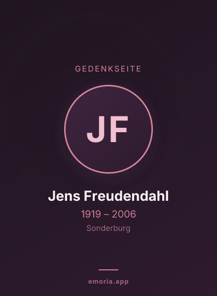 Gedenkportrait von Jens Freudendahl