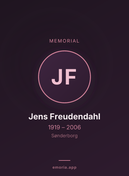 Memorial portrait of Jens Freudendahl