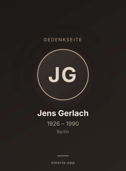 Gedenkportrait von Jens Gerlach
