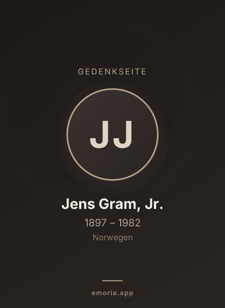 Gedenkportrait von Jens Gram, Jr.